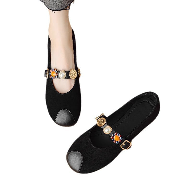 Femme Dekorative Mary Jane Flats Stilla