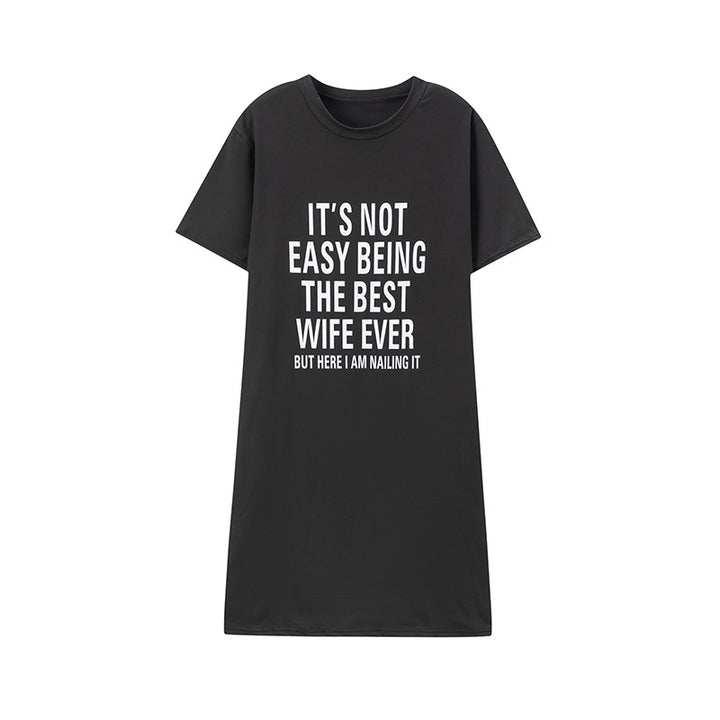 Kvinder Oversized Grafik T-shirt Kjole Stilla