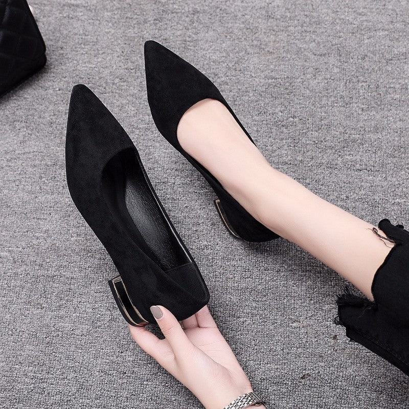 Dame elegante pumps med komfortabel blokhæl Stilla