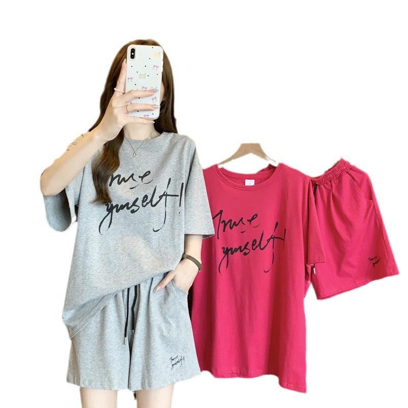 Dame Fritid Oversized Loungewear Sæt med inspirerende tryk Stilla
