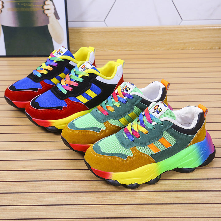 Dame Sporty løbesneakers med farverig gradient og åndbart overmateriale Stilla