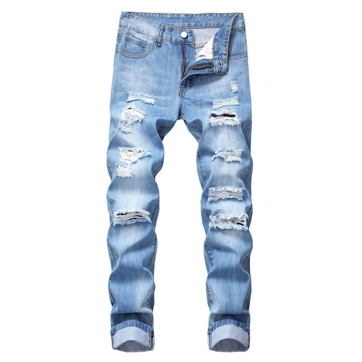 Dame Destroyed Slim Fit Jeans i moderne Used-Look Stilla