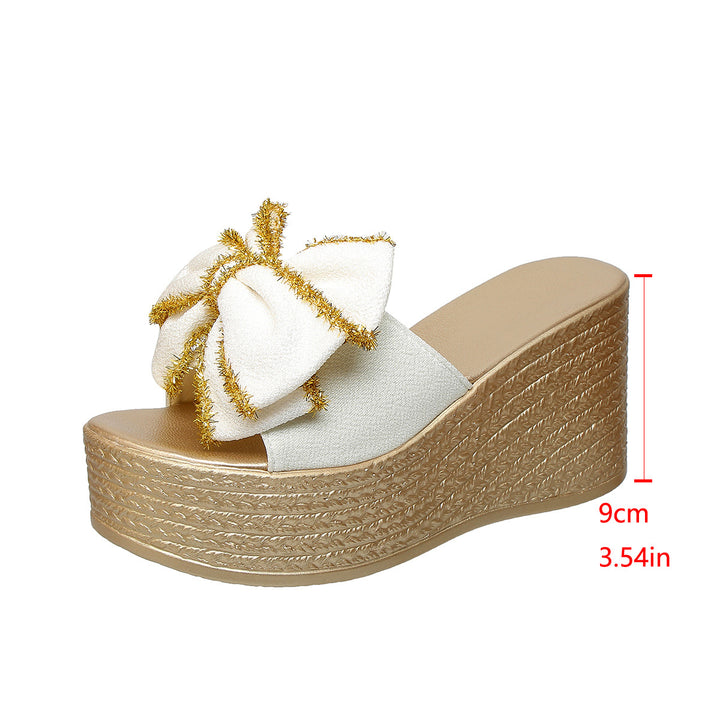 Dame Platform-sandaler med stort sløjfe-design og skridsikker sål Stilla
