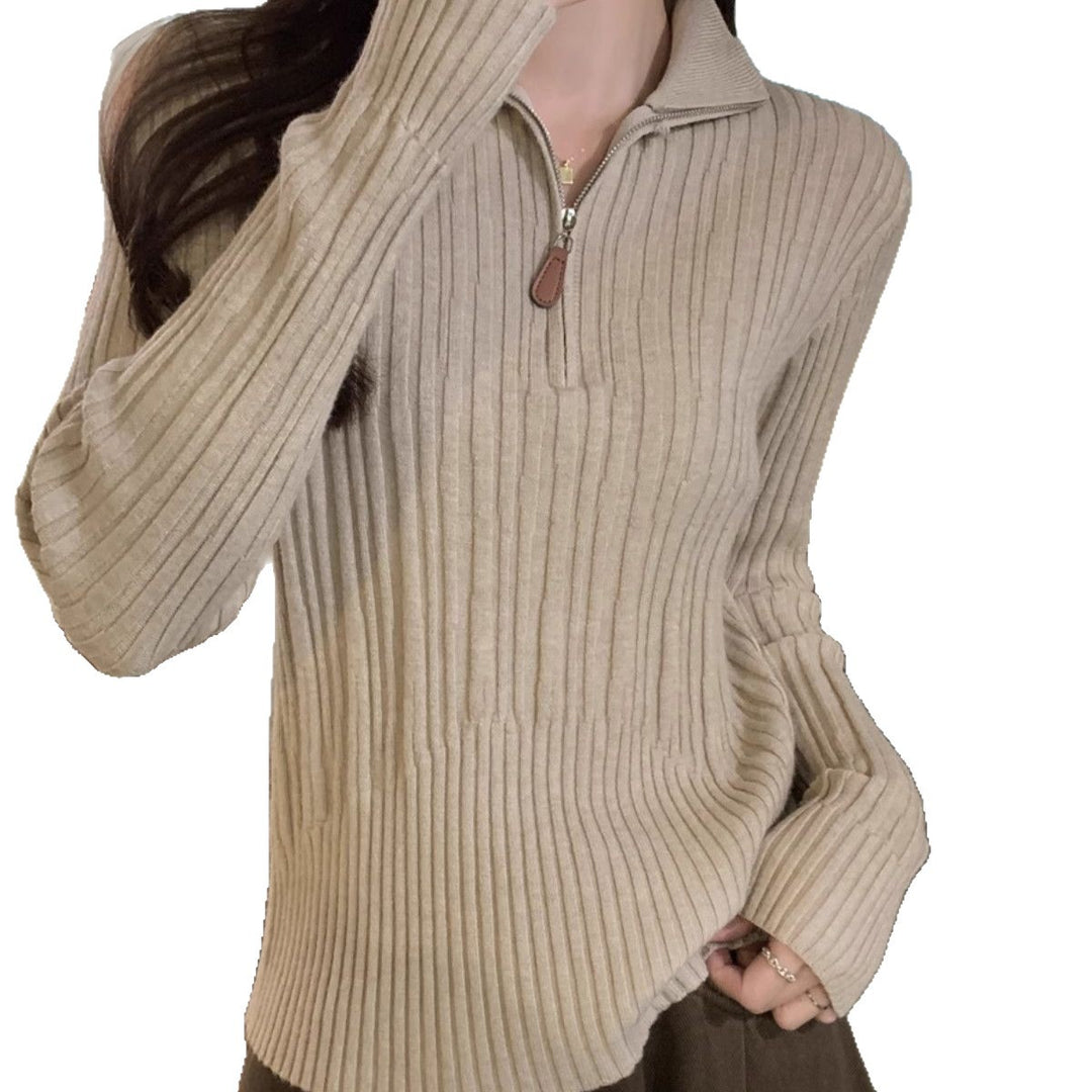 Kvinder elegant skåret sweatshirt med stående krave Stilla