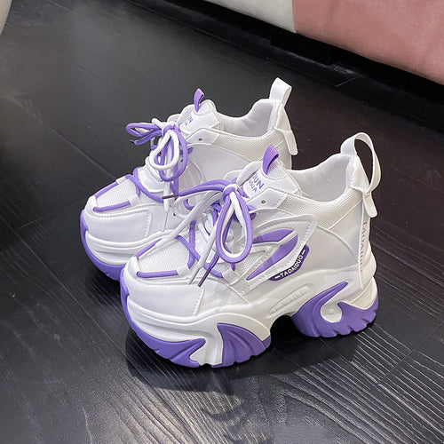 Dame Chunky Sneakers med futuristisk design og skridsikker profileret sål Stilla