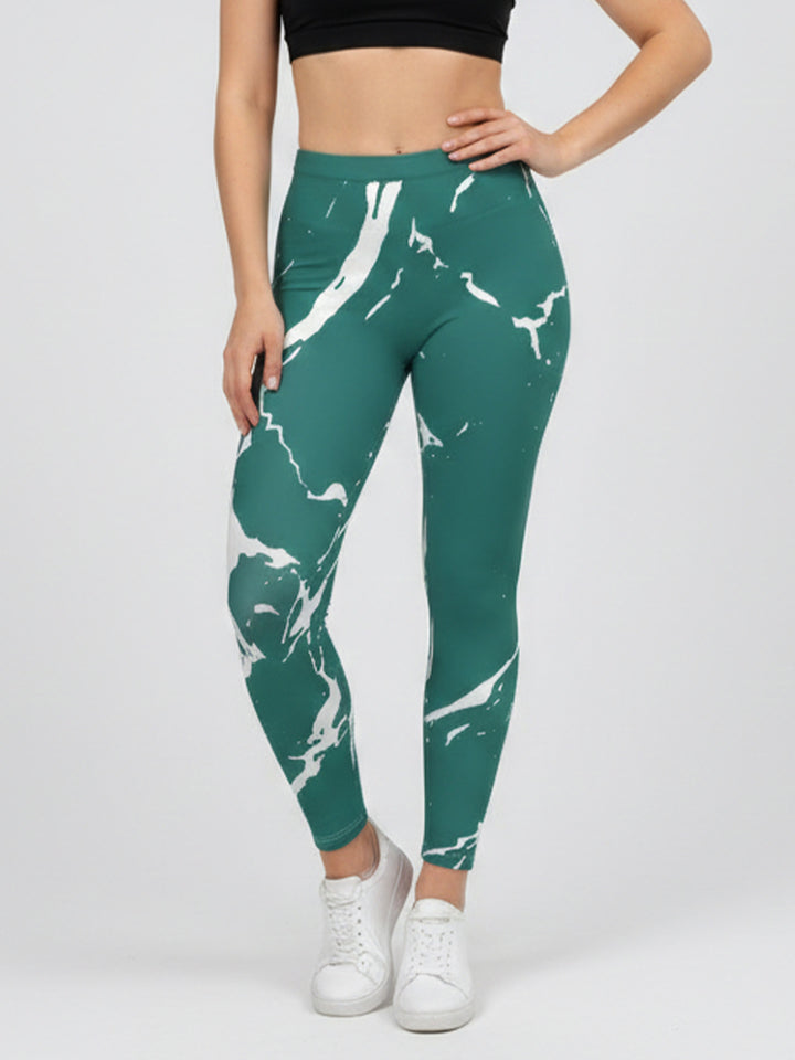 Dame sportleggings med stilrent stjernedesign og høj talje Skovae
