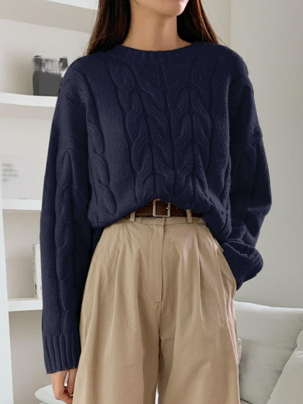 Femme Chunky Kabelstrikpullover Stilla