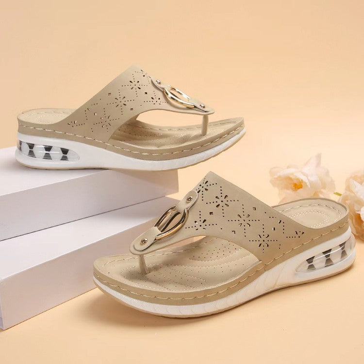 Dame Komfortable Tåsplit-sandaler med skridsikre såler og stilfulde detaljer Stilla