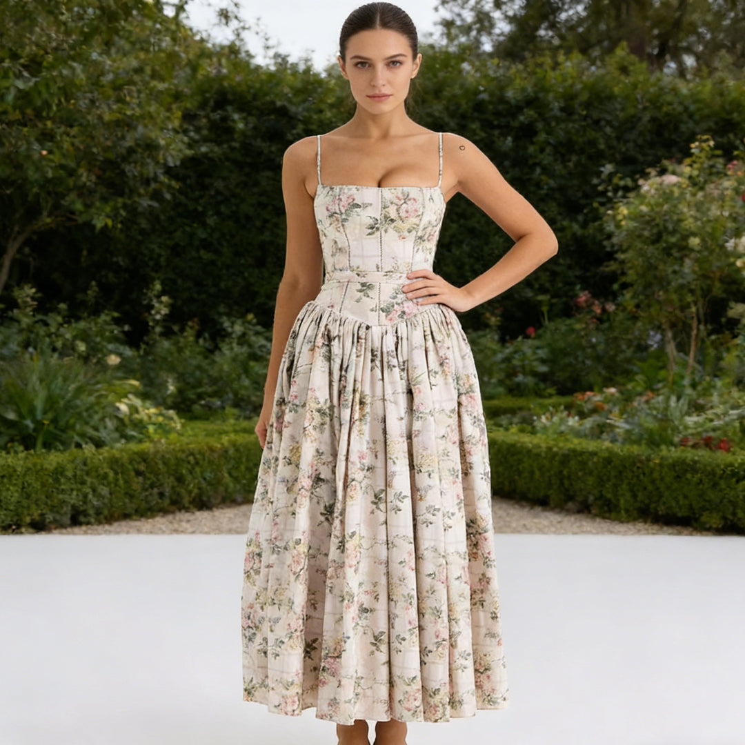 Dame Elegant maxikjole med blomstermønster og off-shoulder design Skovae