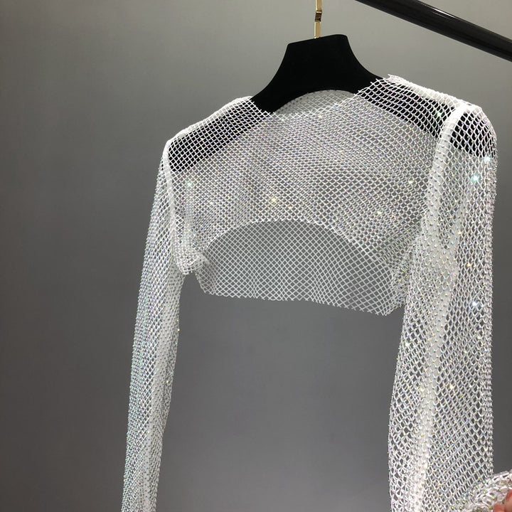 Dame netop med glitrende design og elastiske ærmer Stilla