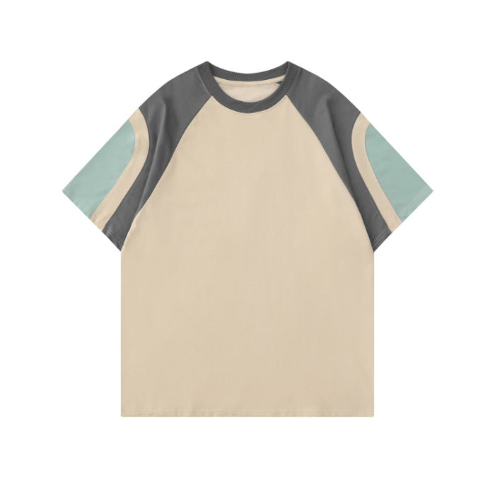 Dame farveblokeret relaxed fit T-shirt Stilla
