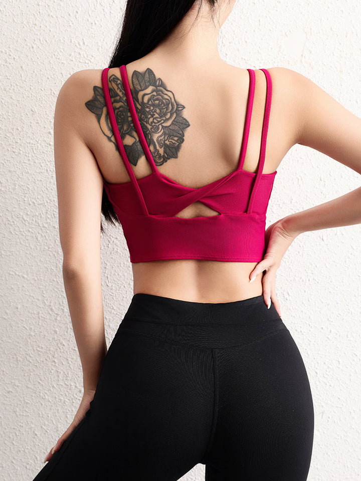 Dame Sport-Bustier med innovativt rygdesign og justerbare stropper Stilla