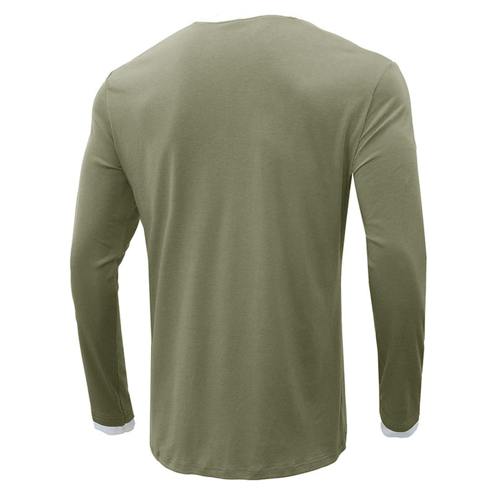 Herrer Langærmet Henley T-shirt med unikt farvedetalje Stilla