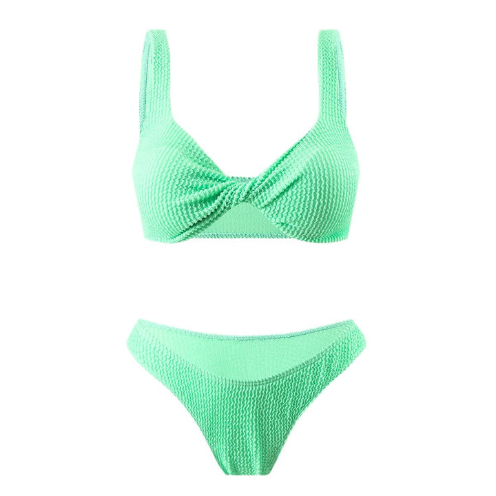 Dame Struktureret Twist-Front Bikini Sæt Stilla