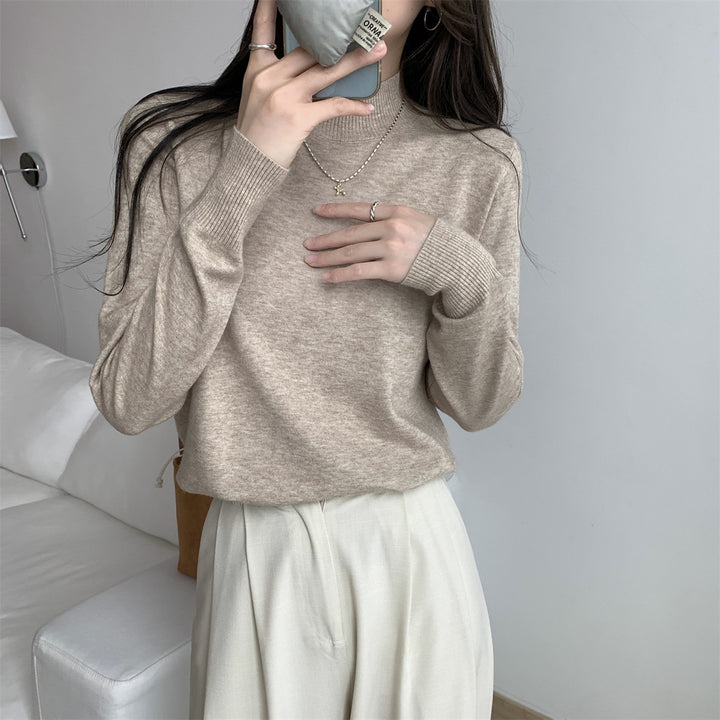 Kvinder Elegant Rulle Hals Sweater lavet af høj kvalitet strikket materiale Stilla