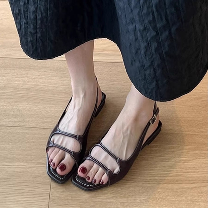Dame Elegante Åbne Tå Blokhæle Sandaler Stilla
