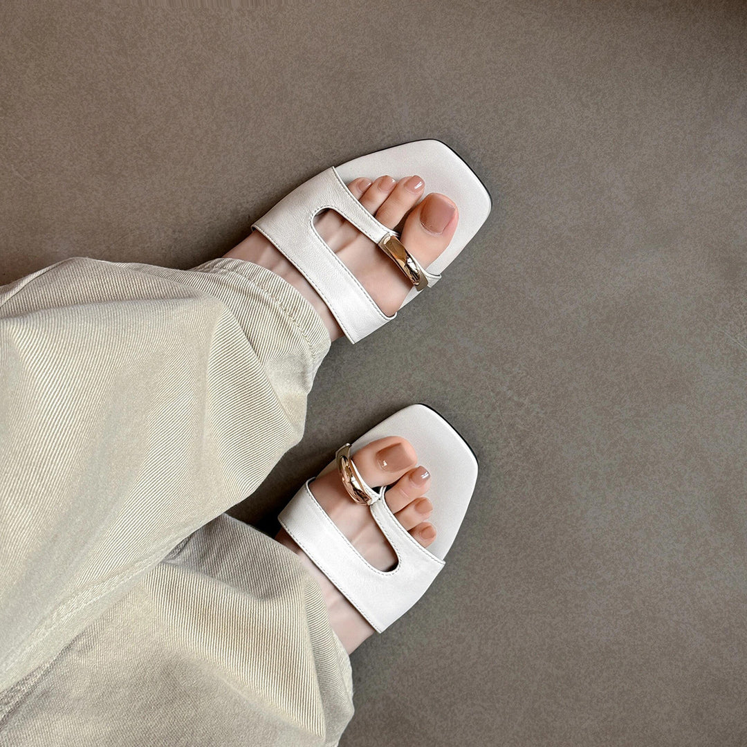 Dame Chunky Slide Sandaler med elegant rem-detalje Stilla