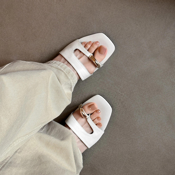 Dame Chunky Slide Sandaler med elegant rem-detalje Stilla