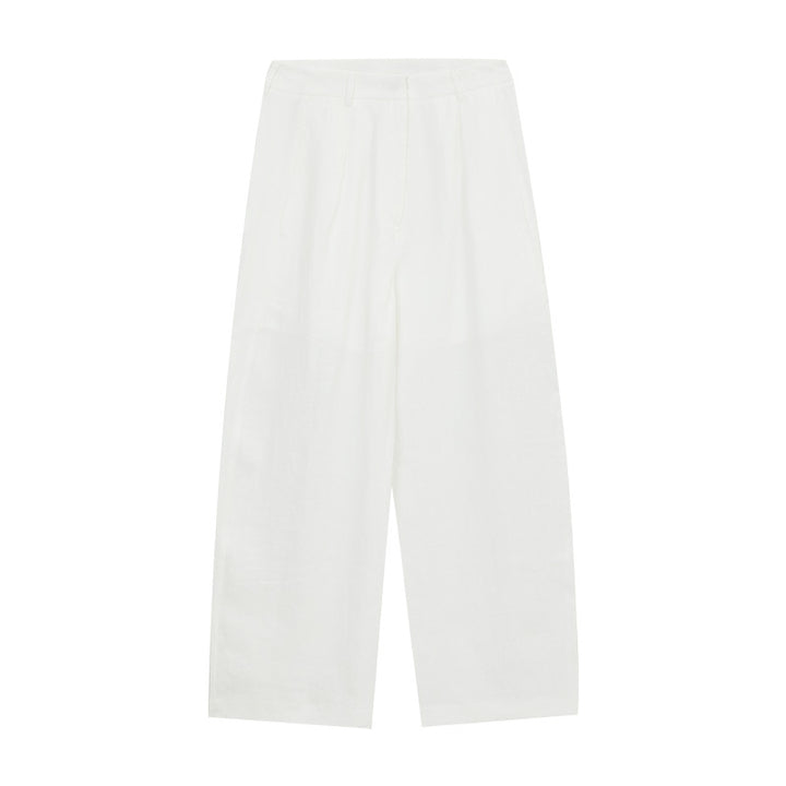 Dame elegant Culotte-bukser med højt foldedesign og løs pasform Stilla