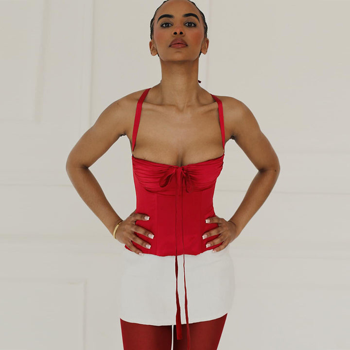 Dame Satin Halterneck Top Stilla
