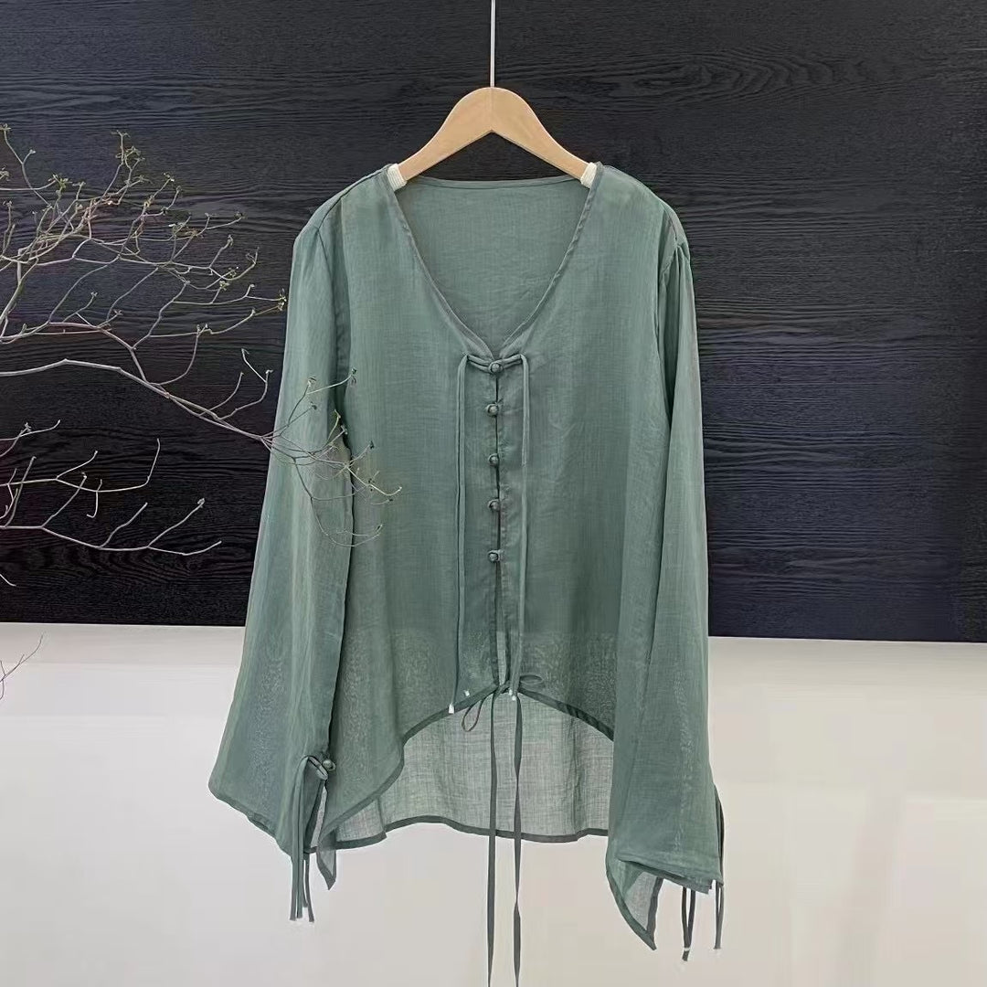 Kvinder Elegant Knaplukning Bluse Stilla