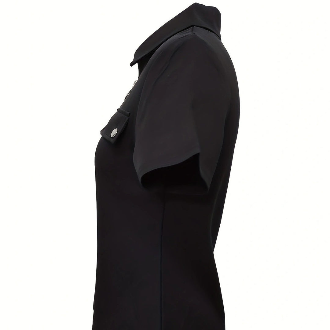 Dame Polo-shirt med moderigtigt lynlås og praktiske brystlommer Stilla
