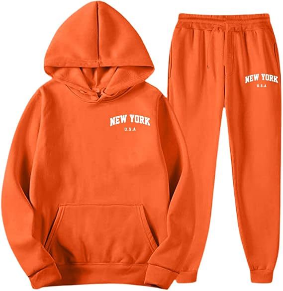 Dame Hooded Sweat Suit med høj kvalitet materiale og moderne bogstaver Skovae