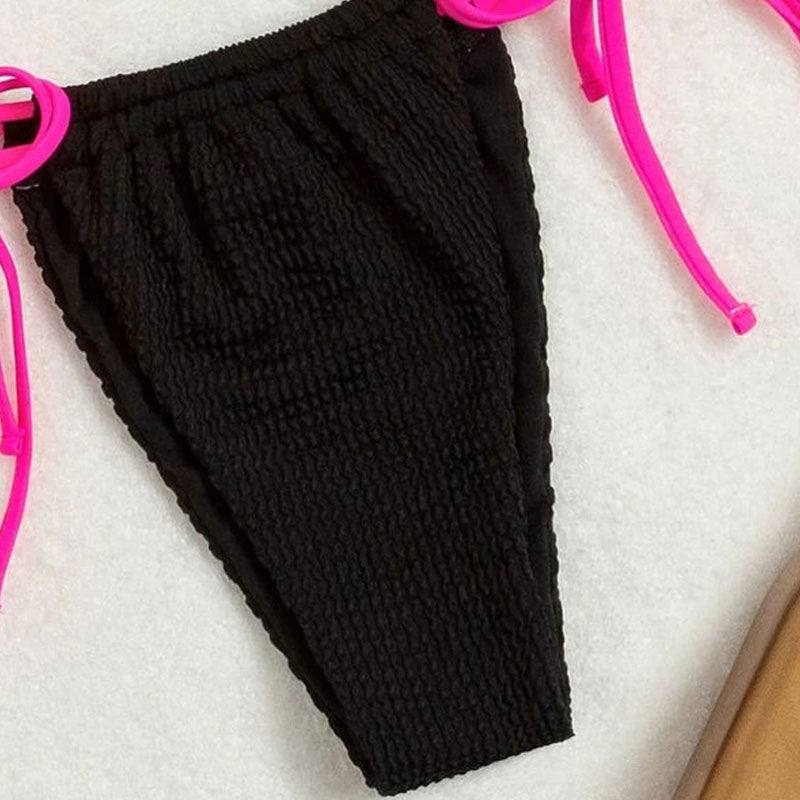 Dame Triangel-Bikini-sæt med justerbare snore
