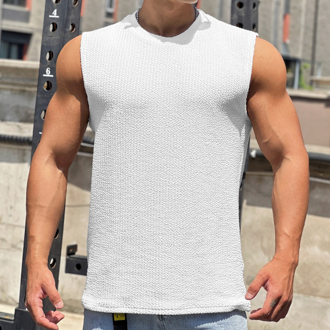 Herre ærmeløs træningsshirt i åndbart materiale med høj kvalitet struktur Stilla