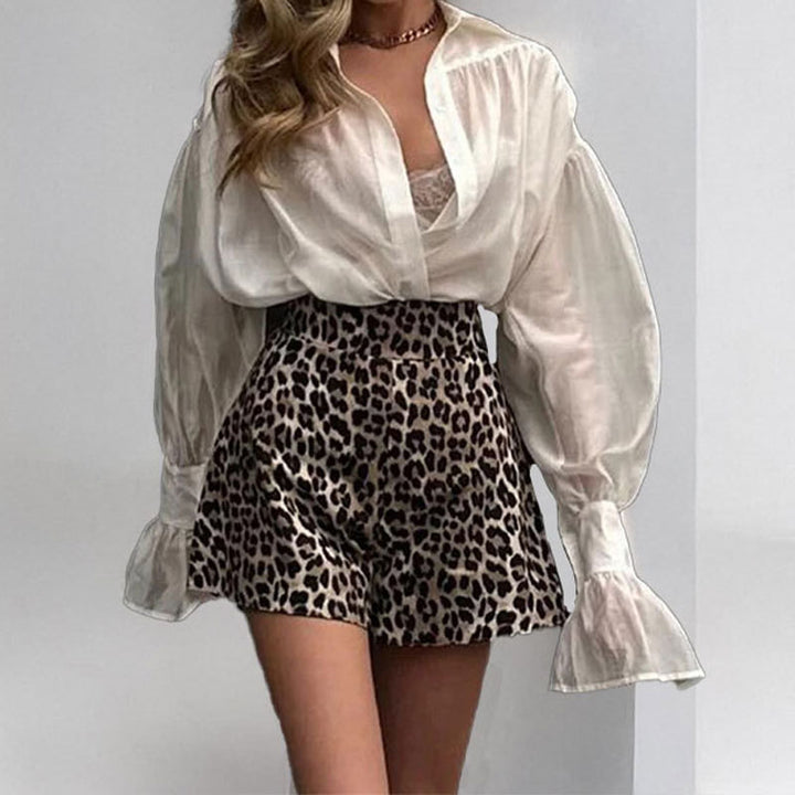 Dame Oversized Bluse med Puffærmer Stilla