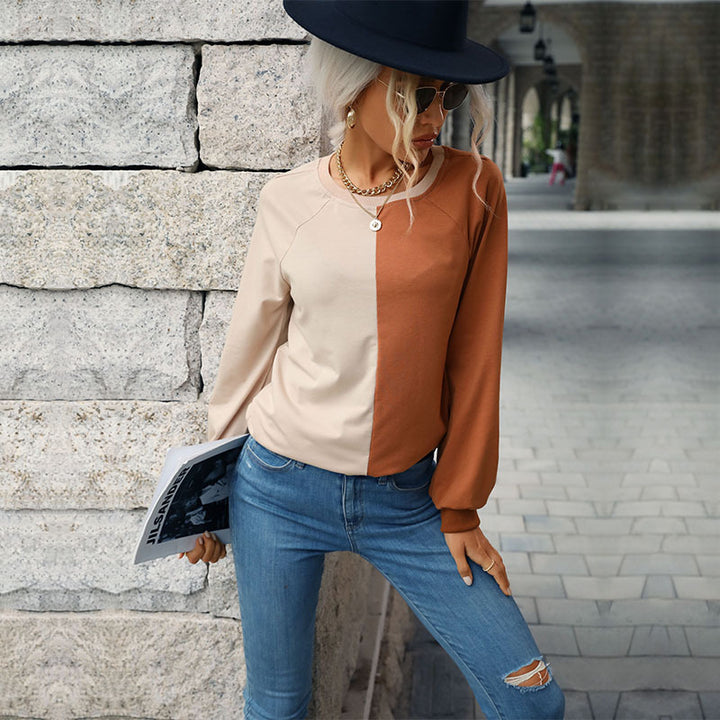 Kvindernes fashionable sweatshirt med trendy farveblok design Stilla