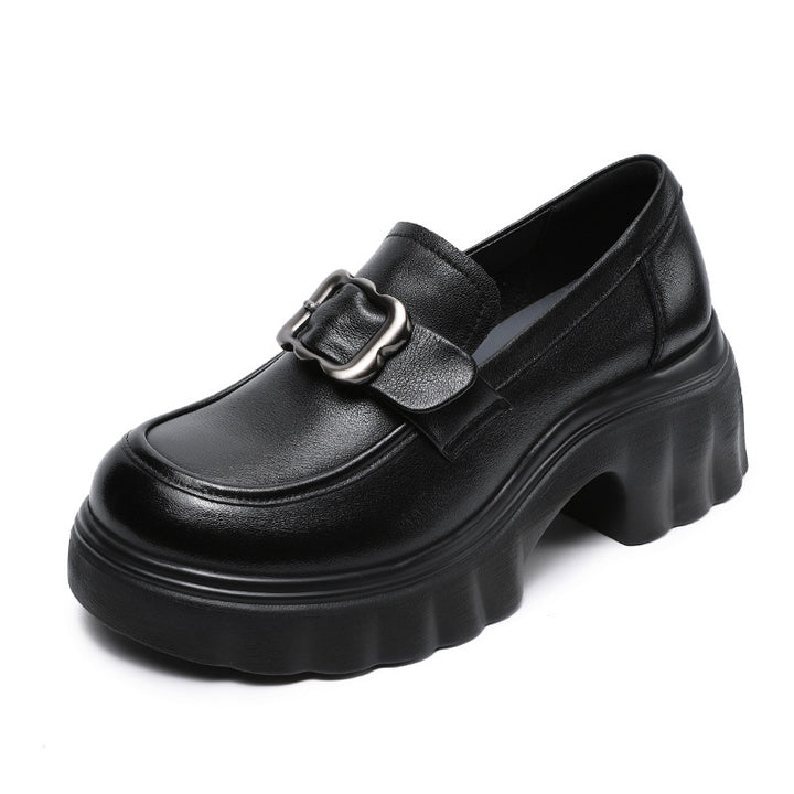 Dame Chunky Platform Slipper med dekorativt spænde detaljer Stilla