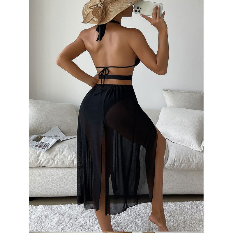 Dame Maxikjole med cut-out-detaljer og elegant krydselement Skovae
