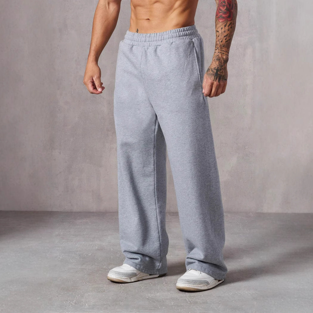 Herre Baggy Joggingbukser med Elastisk Talje og Sidetasker Skovae