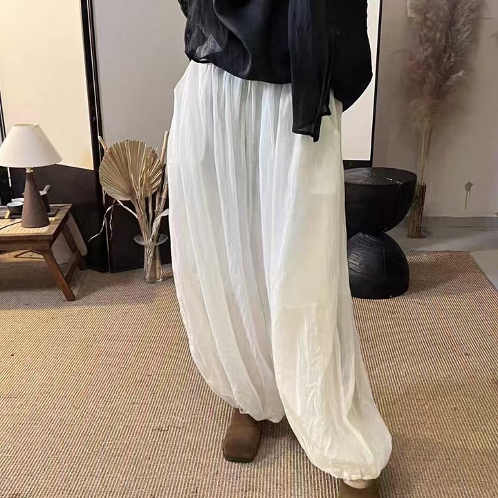 Femme Lettere Slankskårne Culottes med Elastisk Talje Stilla