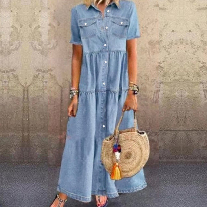 Femme Denim Skjortekjole Stilla