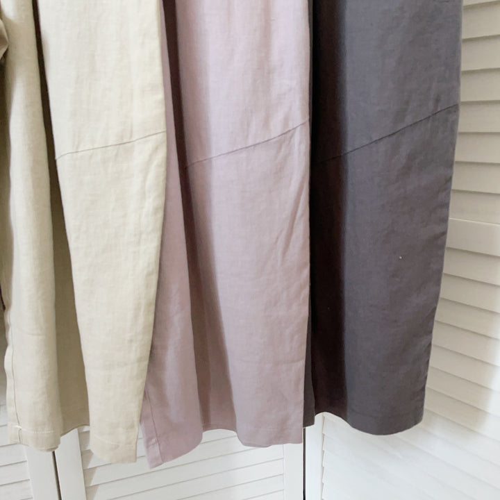 Femme Let Elastisk Talje Linnedbukser Stilla