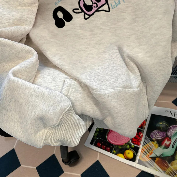 Kvinders hoodie med unikt dyremotiv Stilla
