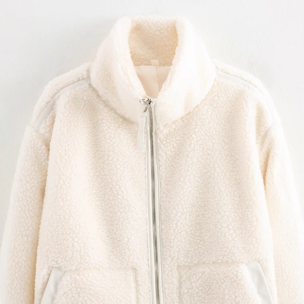 Femme Plush-fleece-jakke med lynlås Stilla