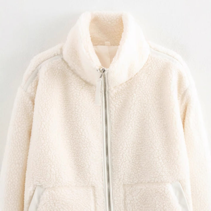 Femme Plush-fleece-jakke med lynlås Stilla