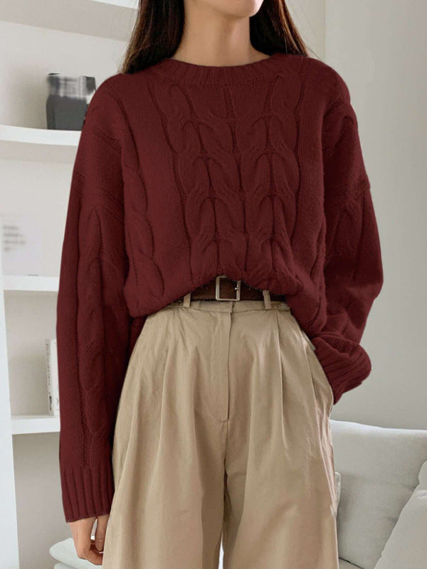 Femme Chunky Kabelstrikpullover Stilla