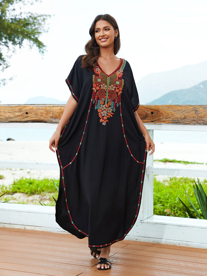 Dame Kaftan med detaljeret broderi og bred pasform Stilla