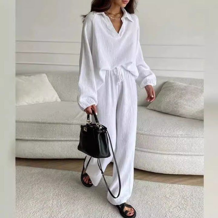 Damer Komfortabel Jumpsuit med bredde ben og løs pasform Stilla