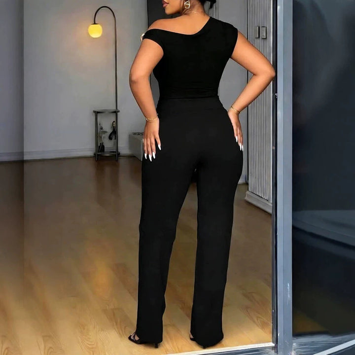 Dame Elegant One-Shoulder Jumpsuit Skovae