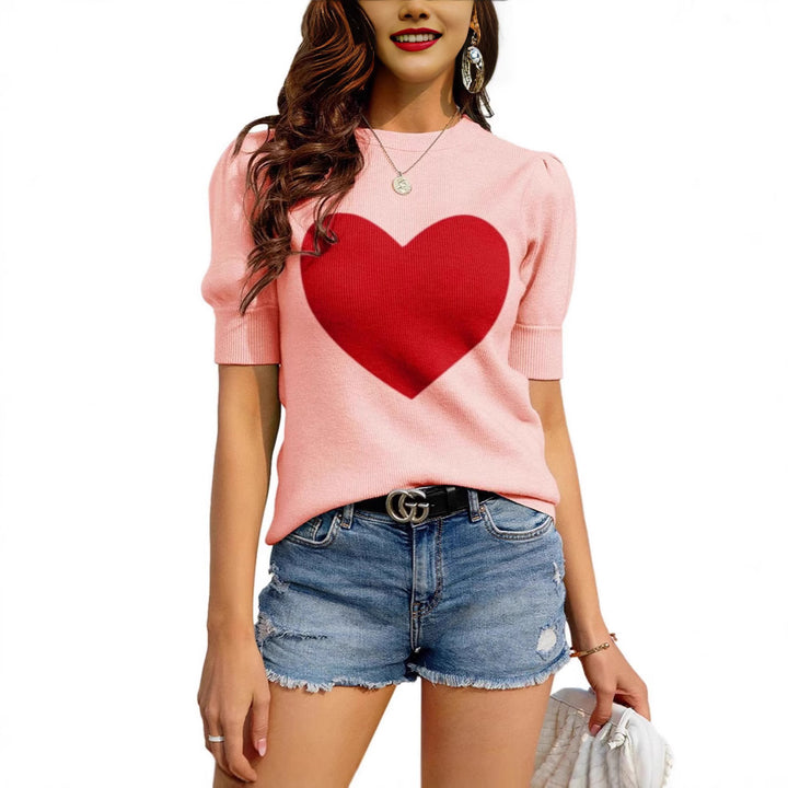Dame sweatshirt med hjerteprint Stilla