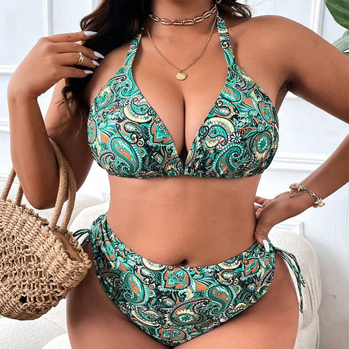 Damehøjskåret bikini med vintage-design Skovae