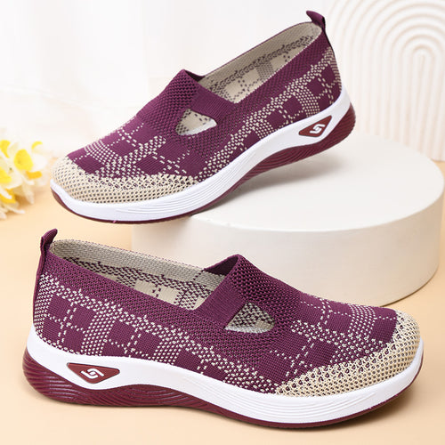 Femme Flexible Slip-On Mesh Gå Sko Stilla