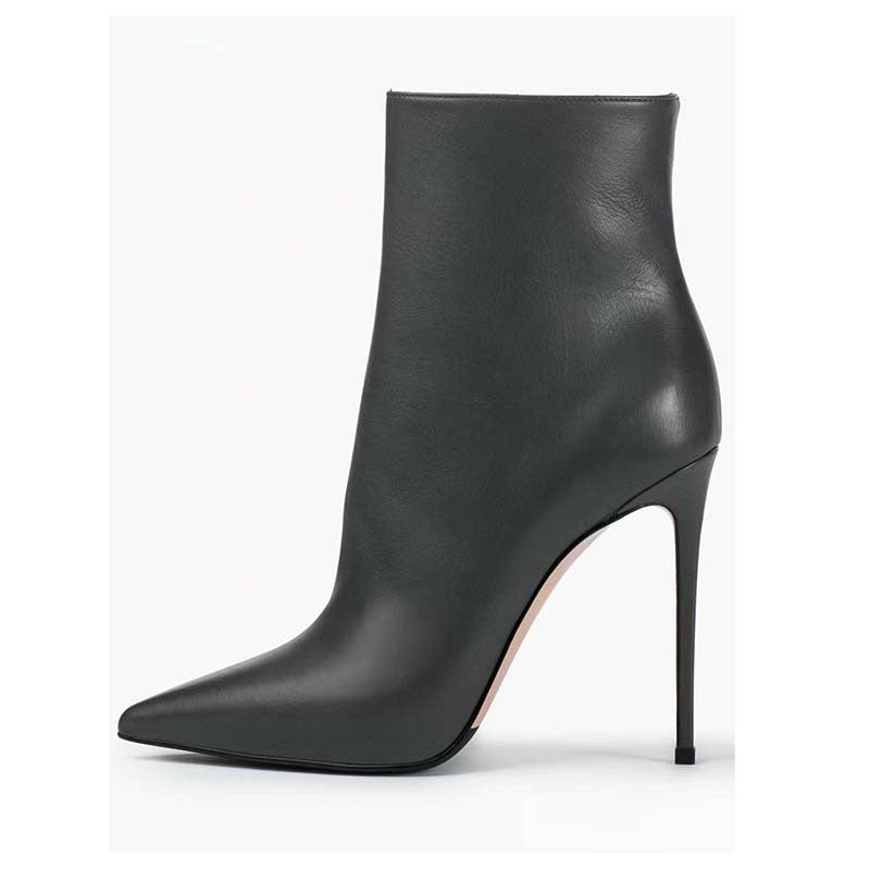 Femme Spids-Toen Stiletto Støvler med skulptureret hældesign Stilla