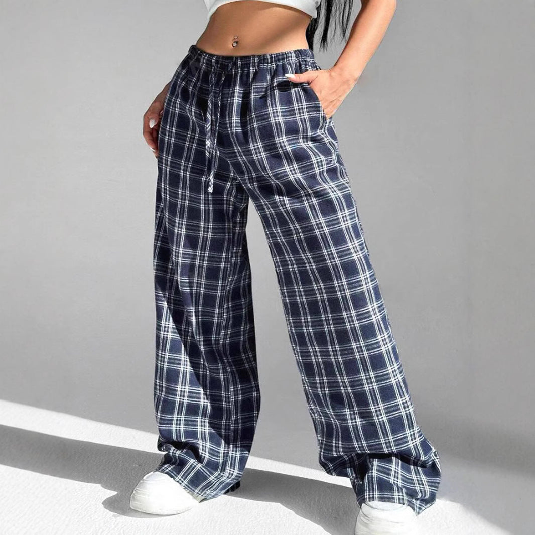 Damer Relaxed Fit Rute Bukser Stilla