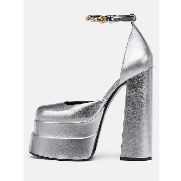 Femme High-Platform Ankelstrop Hæle Stilla